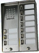 Tlačítkové tablo MIWUS-5025/10+D (vr+10 tl.+stříška) 2M